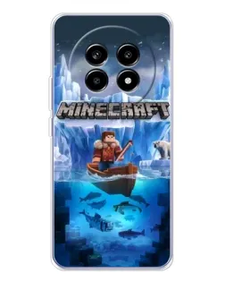 Чехол для Realme 13 Pro Plus с картинкой «Minecraft ледяной мир»