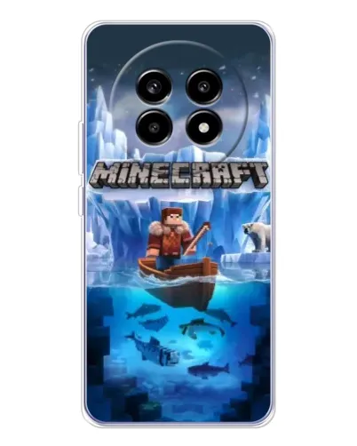 Чехол для Realme 13 Pro Plus с картинкой «Minecraft ледяной мир» Чехол для Realme 13 Pro Plus с картинкой «Minecraft ледяной мир»