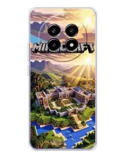 Чехол для Realme 13 Pro Plus с картинкой «Minecraft панорама»