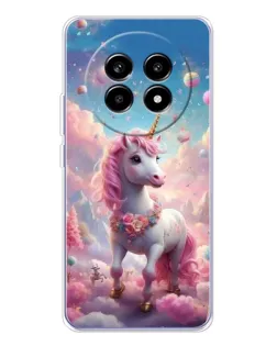 Чехол для Realme 13 Pro Plus с картинкой «Единорог среди облаков»