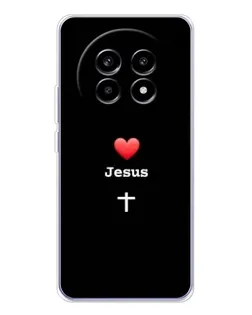 Чехол для Realme 13 Pro Plus с картинкой «Сердце - Jesus»