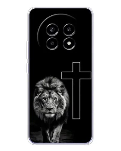 Чехол для Realme 13 Pro Plus с картинкой «Лев и Крест»
