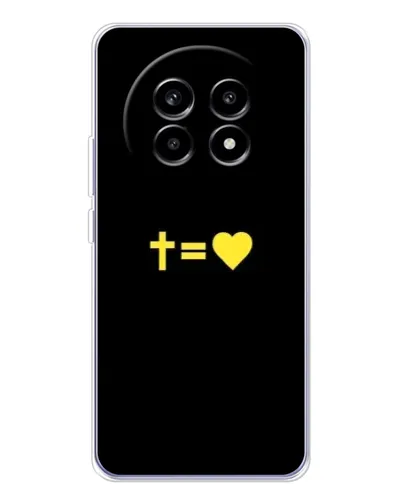 Чехол для Realme 13 Pro Plus с картинкой «Сердце и Крест»