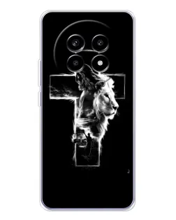 Чехол для Realme 13 Pro Plus с картинкой «Сияющий крест Jesus»