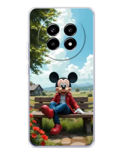 Чехол для Realme 13 Pro Plus с картинкой «Микки на скамейке» Чехол для Realme 13 Pro Plus с картинкой «Микки на скамейке»