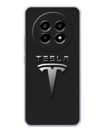 Чехол для Realme 13 Pro Plus с картинкой «Стальной логотип Tesla» Чехол для Realme 13 Pro Plus с картинкой «Стальной логотип Tesla»