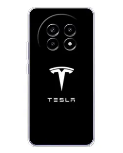 Чехол для Realme 13 Pro Plus с картинкой «Tesla White Logo»