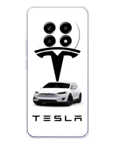 Чехол для Realme 13 Pro Plus с картинкой «Tesla White Style» Чехол для Realme 13 Pro Plus с картинкой «Tesla White Style»