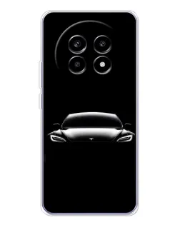 Чехол для Realme 13 Pro Plus с картинкой «Фары Tesla Night»