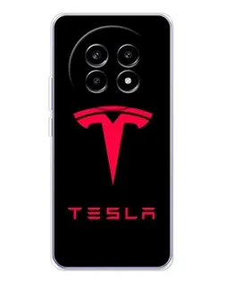 Чехол для Realme 13 Pro Plus с картинкой «Tesla Red Logo»