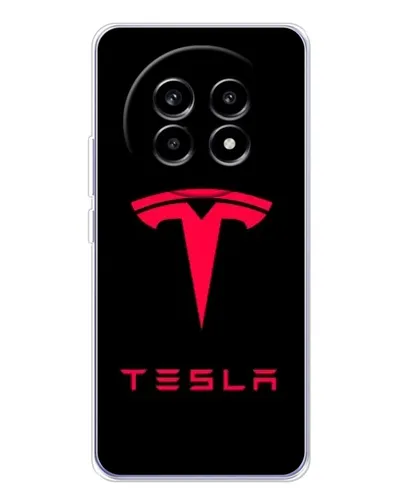 Чехол для Realme 13 Pro Plus с картинкой «Tesla Red Logo» Чехол для Realme 13 Pro Plus с картинкой «Tesla Red Logo»