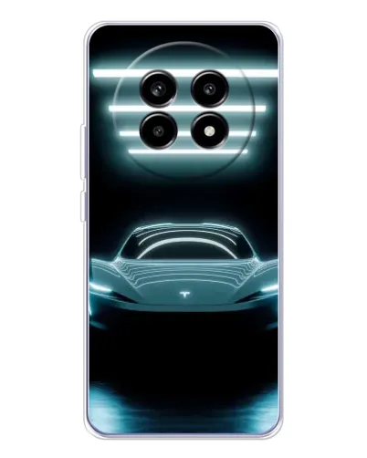 Чехол для Realme 13 Pro Plus с картинкой «Tesla в неоне» Чехол для Realme 13 Pro Plus с картинкой «Tesla в неоне»
