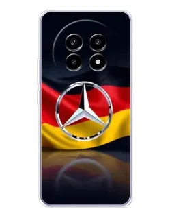 Чехол для Realme 13 Pro Plus с картинкой «Mercedes — флаг Германии»