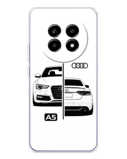 Чехол для Realme 13 Pro Plus с картинкой «Audi — контрастный дизайн»
