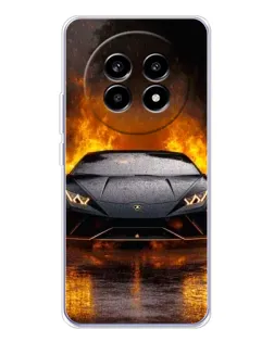 Чехол для Realme 13 Pro Plus с картинкой «Lamborghini в огне»