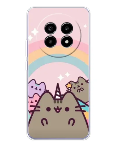 Чехол для Realme 13 Pro Plus с картинкой «Единорог Pusheen»