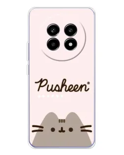 Чехол для Realme 13 Pro Plus с картинкой «Pusheen логотип»