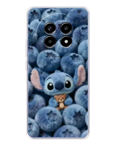Чехол для Realme 13 Pro Plus с картинкой «Стич и голубика»