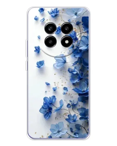Чехол для Realme 13 Pro Plus с картинкой «Голубой цветочный каскад»