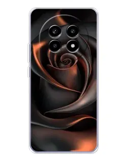 Чехол для Realme 13 Pro Plus с картинкой «Шелковая черная роза»