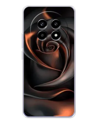 Чехол для Realme 13 Pro Plus с картинкой «Шелковая черная роза»