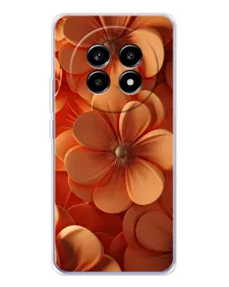 Чехол для Realme 13 Pro Plus с картинкой «Оранжевый макро цветок»