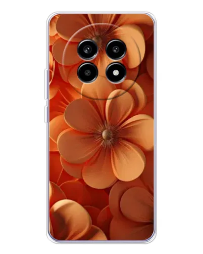 Чехол для Realme 13 Pro Plus с картинкой «Оранжевый макро цветок»