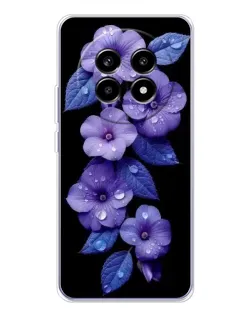 Чехол для Realme 13 Pro Plus с картинкой «Фиолетовые цветы с росою» Чехол для Realme 13 Pro Plus с картинкой «Фиолетовые цветы с росою»