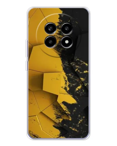 Чехол для Realme 13 Pro Plus с картинкой «Золотые осколки геометрии»