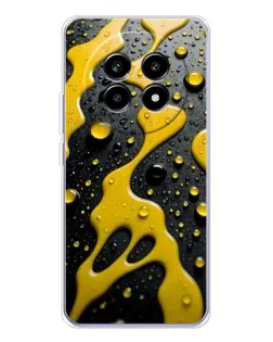 Чехол для Realme 13 Pro Plus с картинкой «Жидкое желтое золото»