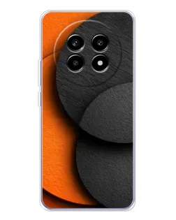 Чехол для Realme 13 Pro Plus с картинкой «Геометрия оранжевых кругов»
