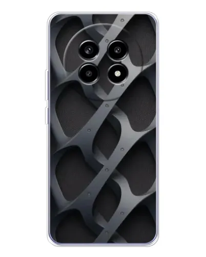 Чехол для Realme 13 Pro Plus с картинкой «Объемное серое плетение»