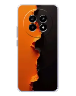 Чехол для Realme 13 Pro Plus с картинкой «Оранжевый разлом»