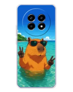 Чехол для Realme 13 Pro Plus с картинкой «Морская капибара» Чехол для Realme 13 Pro Plus с картинкой «Морская капибара»