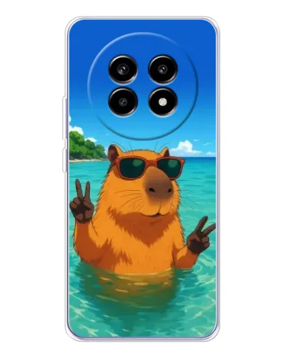 Чехол для Realme 13 Pro Plus с картинкой «Морская капибара» Чехол для Realme 13 Pro Plus с картинкой «Морская капибара»