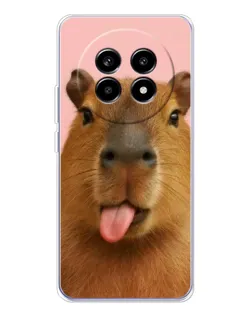 Чехол для Realme 13 Pro Plus с картинкой «Капибара с языком» Чехол для Realme 13 Pro Plus с картинкой «Капибара с языком»