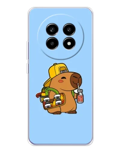Чехол для Realme 13 Pro Plus с картинкой «Капибара на скейте» Чехол для Realme 13 Pro Plus с картинкой «Капибара на скейте»