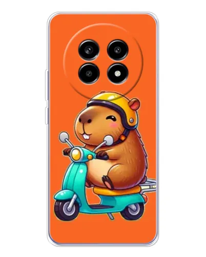 Чехол для Realme 13 Pro Plus с картинкой «Капибара на скутере» Чехол для Realme 13 Pro Plus с картинкой «Капибара на скутере»