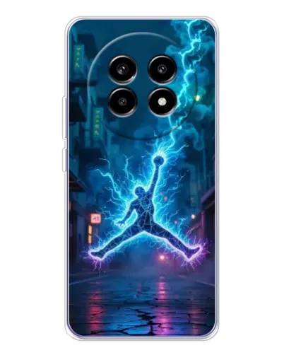Чехол для Realme 13 Pro с картинкой «Jordan Gold Jumpman»