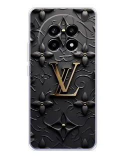 Чехол для Realme 13 Pro с картинкой «Кожаная текстура LV»