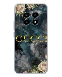 Чехол для Realme 13 Pro с картинкой «Абстрактные цветы Gucci»