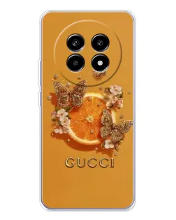 Чохол для Realme 13 Pro з картинкою «Gucci — золоті метелики» Чохол для Realme 13 Pro з картинкою «Gucci — золоті метелики»
