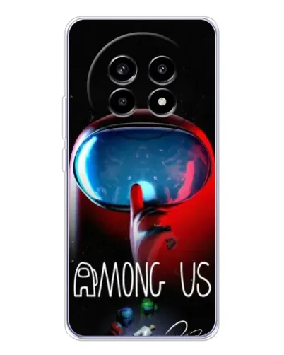 Чехол для Realme 13 Pro с картинкой «Красный импостер — макро»