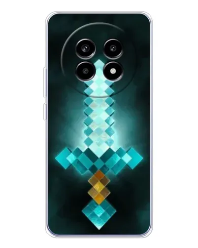 Чехол для Realme 13 Pro с картинкой «Алмазный меч неон» Чехол для Realme 13 Pro с картинкой «Алмазный меч неон»
