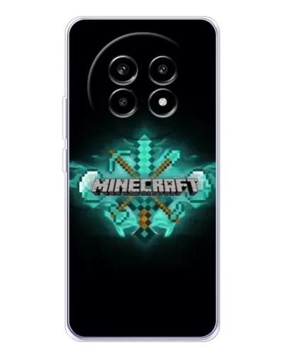 Чехол для Realme 13 Pro с картинкой «Minecraft Diamond лого» Чехол для Realme 13 Pro с картинкой «Minecraft Diamond лого»