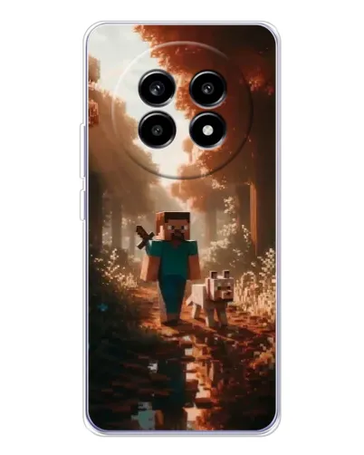 Чехол для Realme 13 Pro с картинкой «Стив в лесу» Чехол для Realme 13 Pro с картинкой «Стив в лесу»
