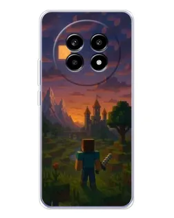 Чехол для Realme 13 Pro с картинкой «Стив у башни»