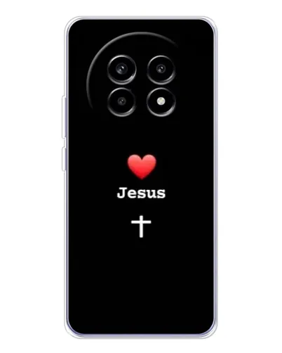 Чехол для Realme 13 Pro с картинкой «Сердце - Jesus» Чехол для Realme 13 Pro с картинкой «Сердце - Jesus»
