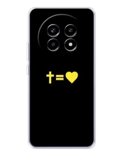 Чехол для Realme 13 Pro с картинкой «Сердце и Крест»