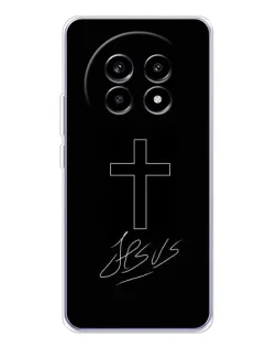 Чехол для Realme 13 Pro с картинкой «Графический крест Jesus» Чехол для Realme 13 Pro с картинкой «Графический крест Jesus»